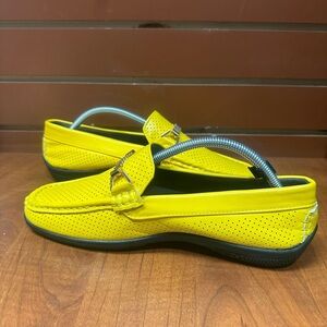 Vibrant Yellow Moccasin-Style Flats